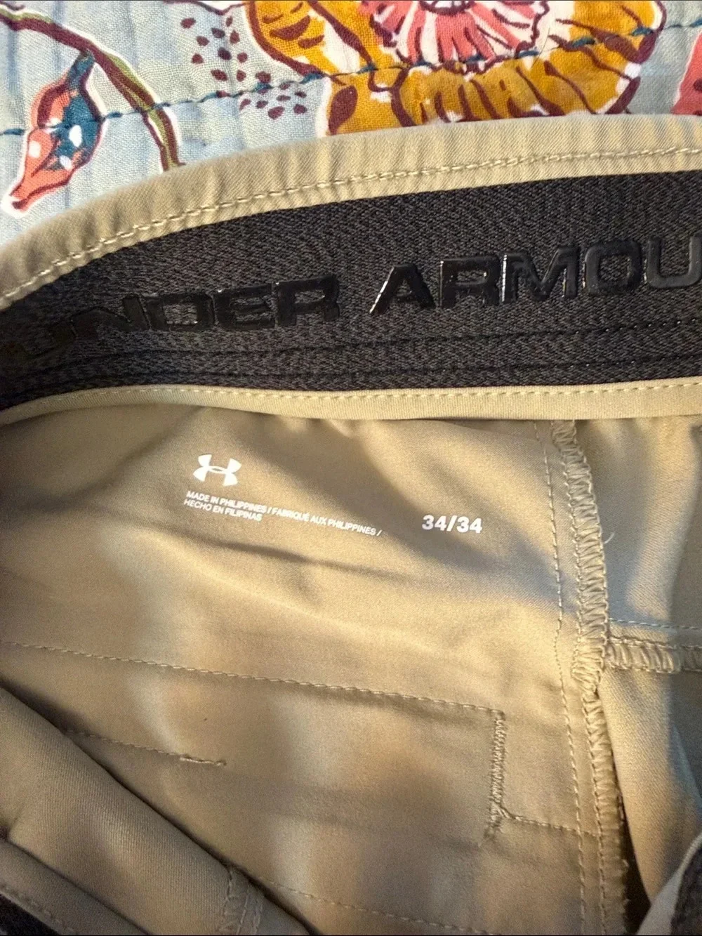 Under Armour 34x34 Beige Stretch Performance Chinos